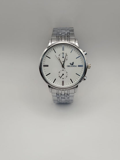 Montre Homme ORLANDO Acier Argent